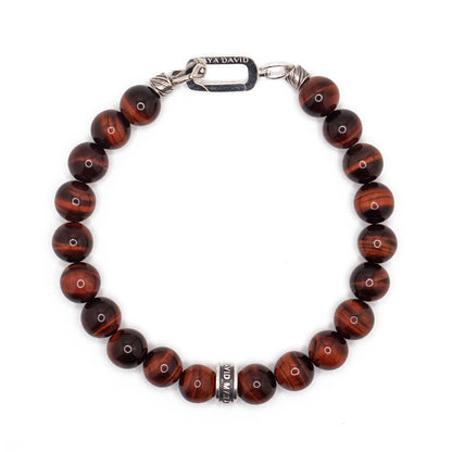 Red Tiger's Eye | Sterling Silver | 8mm