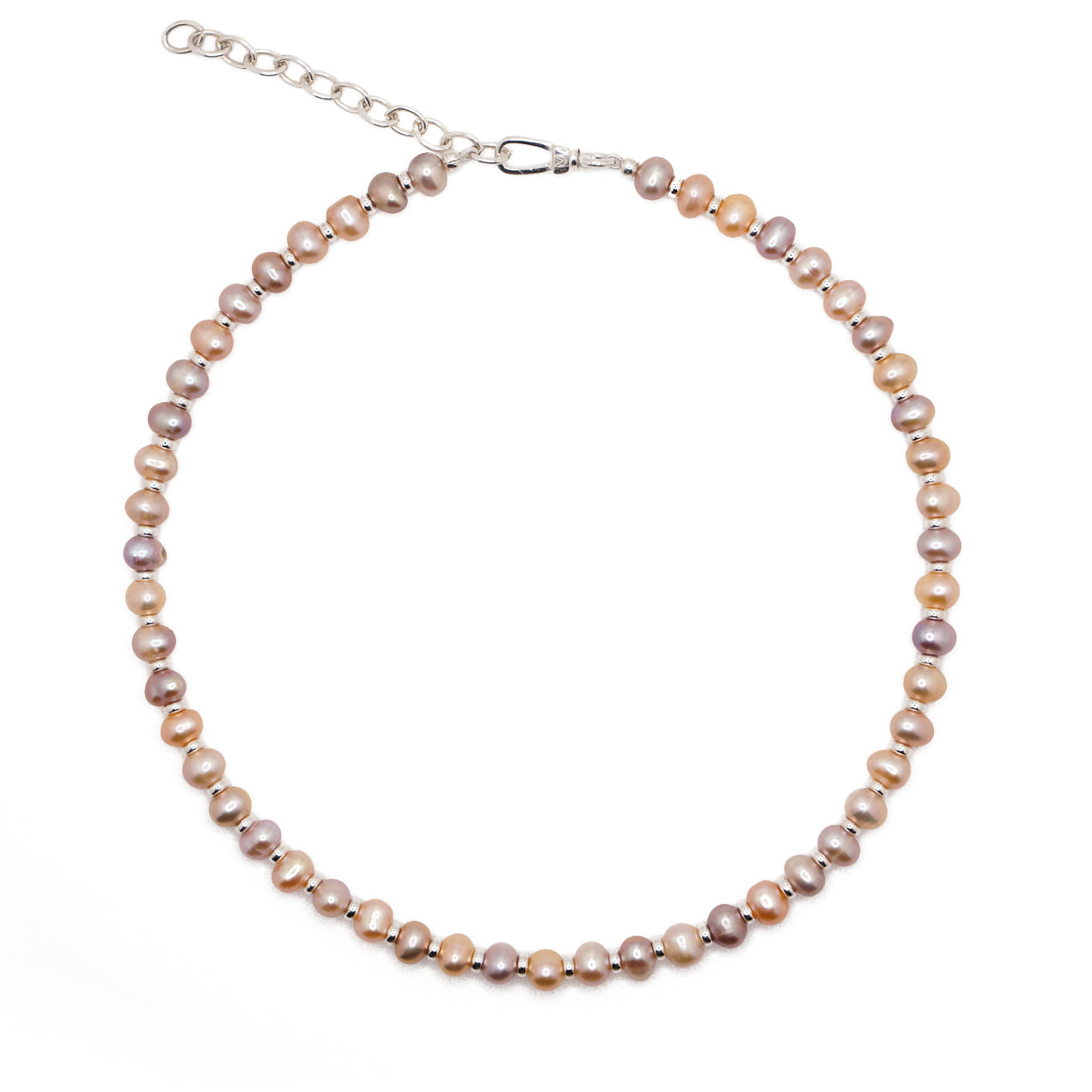 Sunset Pearl Necklace | Sterling Silver