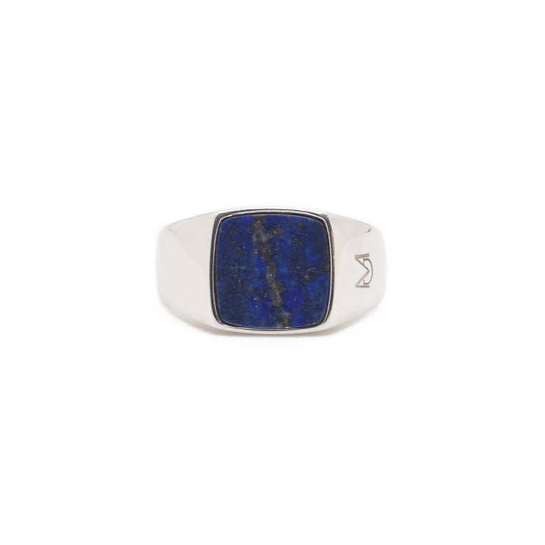 Lapis Signet Ring | Sterling Silver