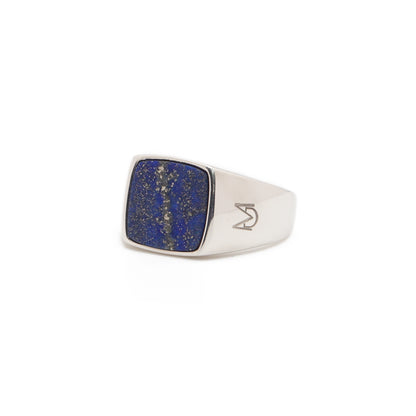 Lapis Signet Ring | Sterling Silver