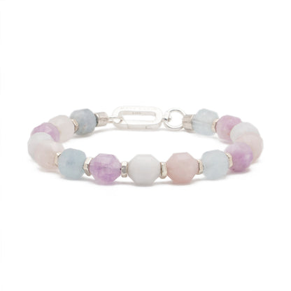 Amethyst, Rose Quartz, Aquamarine | Sterling Silver | 8mm