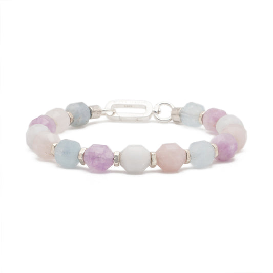 Amethyst, Rose Quartz, Aquamarine | Sterling Silver | 8mm