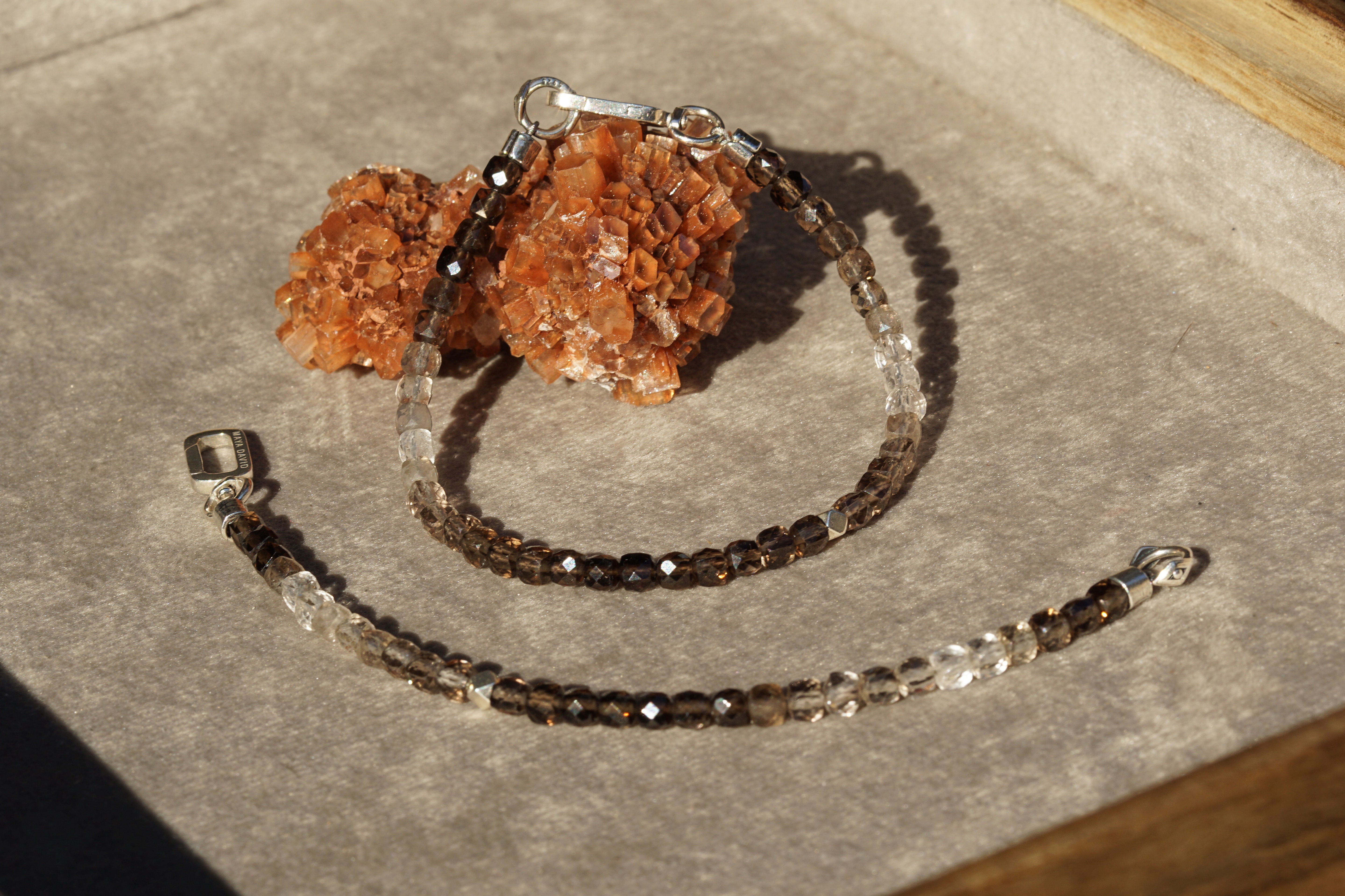 Dusk Till Dawn Bracelet | Ombre Smoky Quartz & Sterling Silver