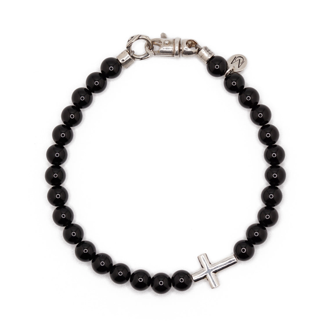 Onyx & Cross | Sterling Silver | 6mm