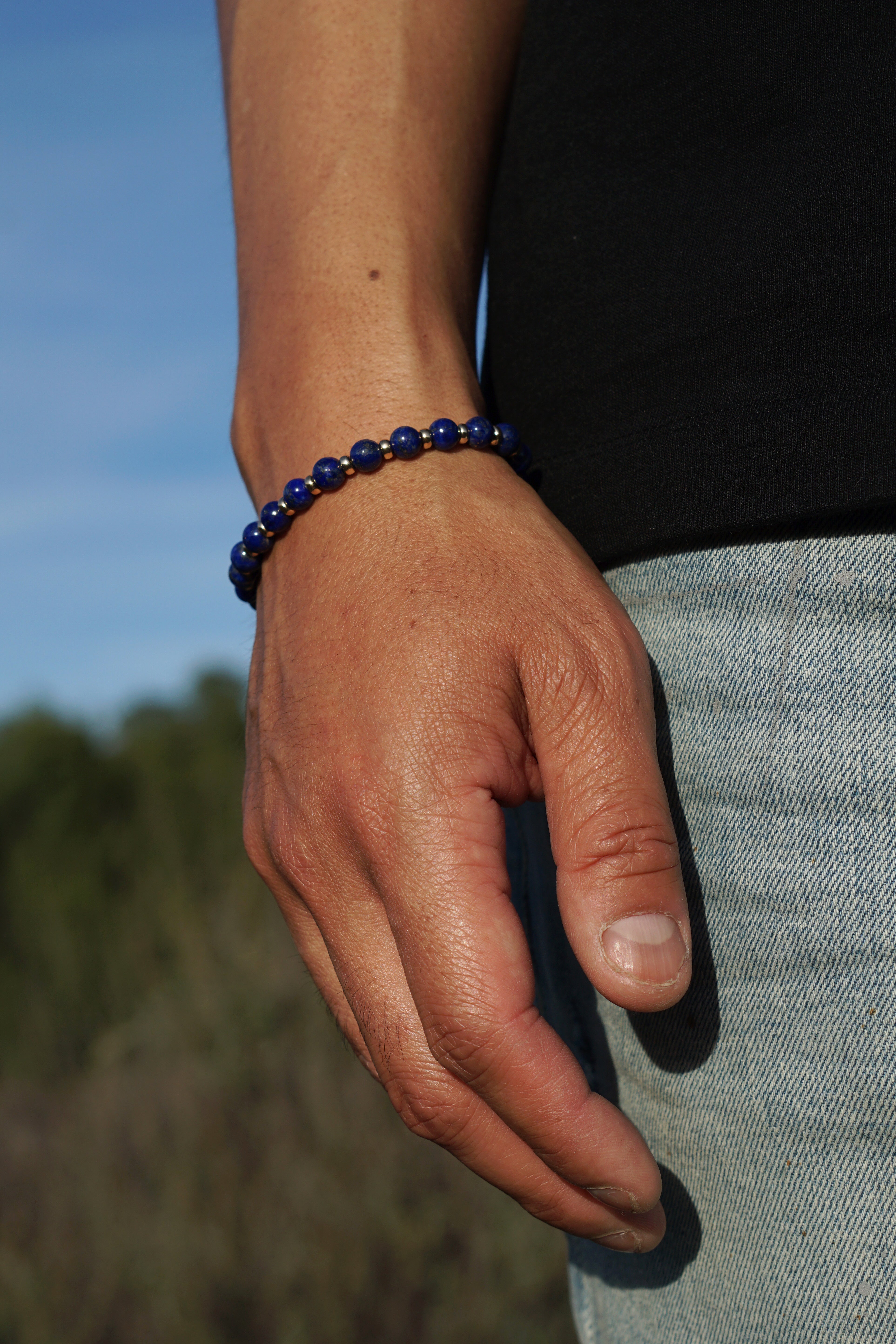 Atlas Bracelet | Lapis Lazuli & 14K Gold
