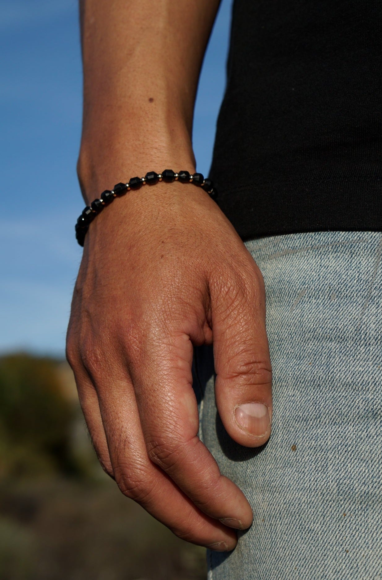 Arcanum Bracelet | Black Tourmaline & 14K Gold
