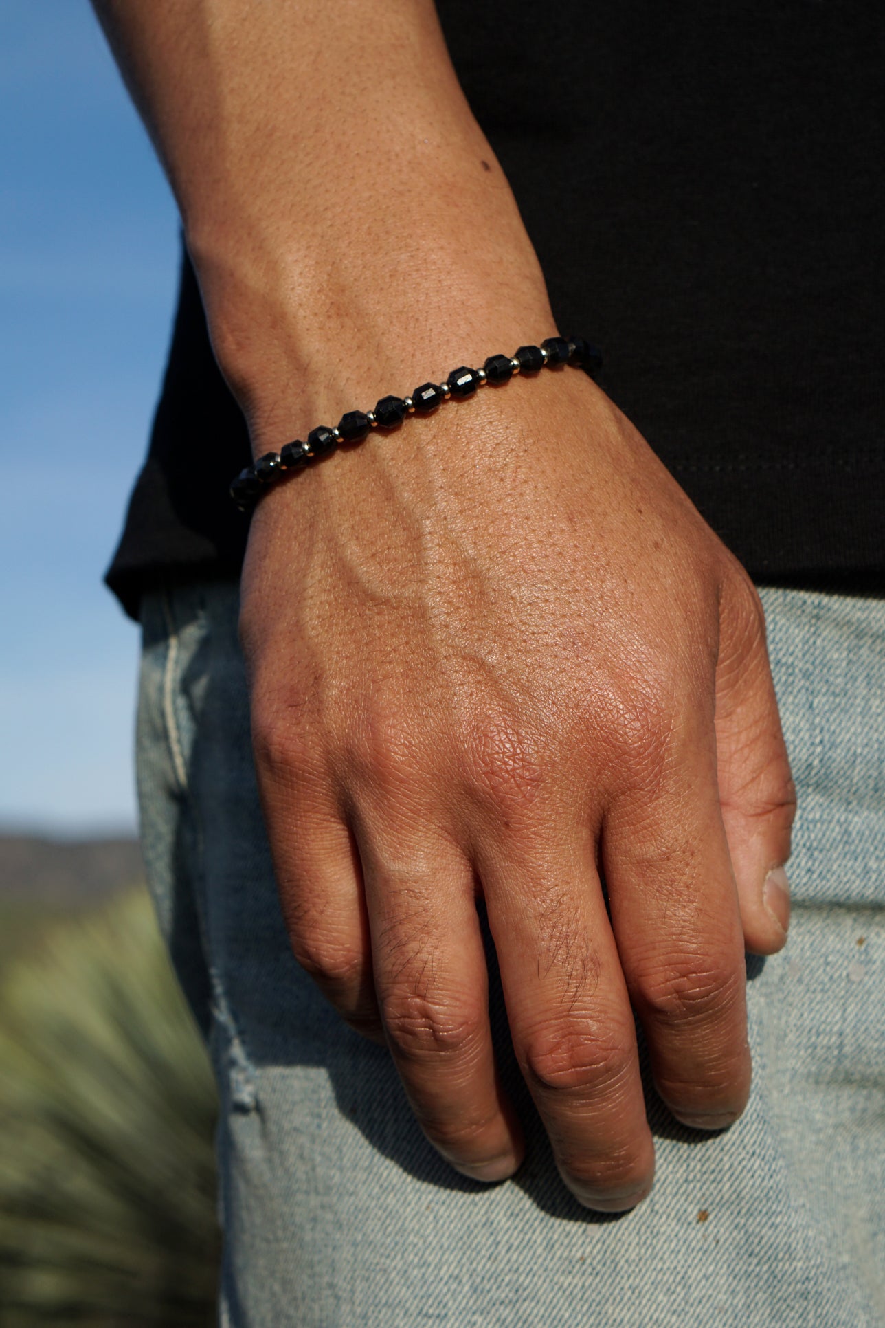 Arcanum Bracelet | Black Tourmaline & 14K Gold