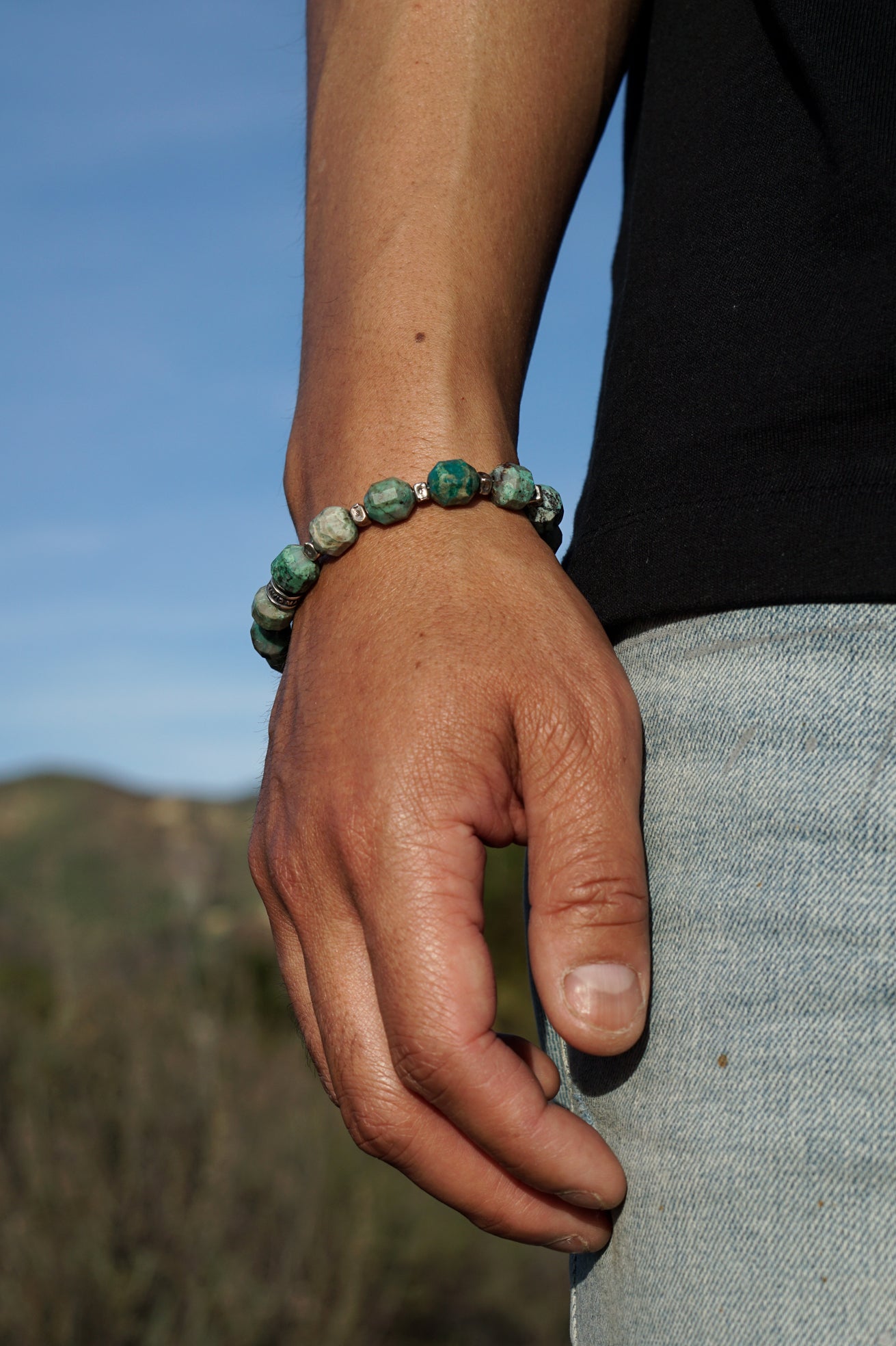 Forge Bracelet | Chrysocolla & Sterling Silver