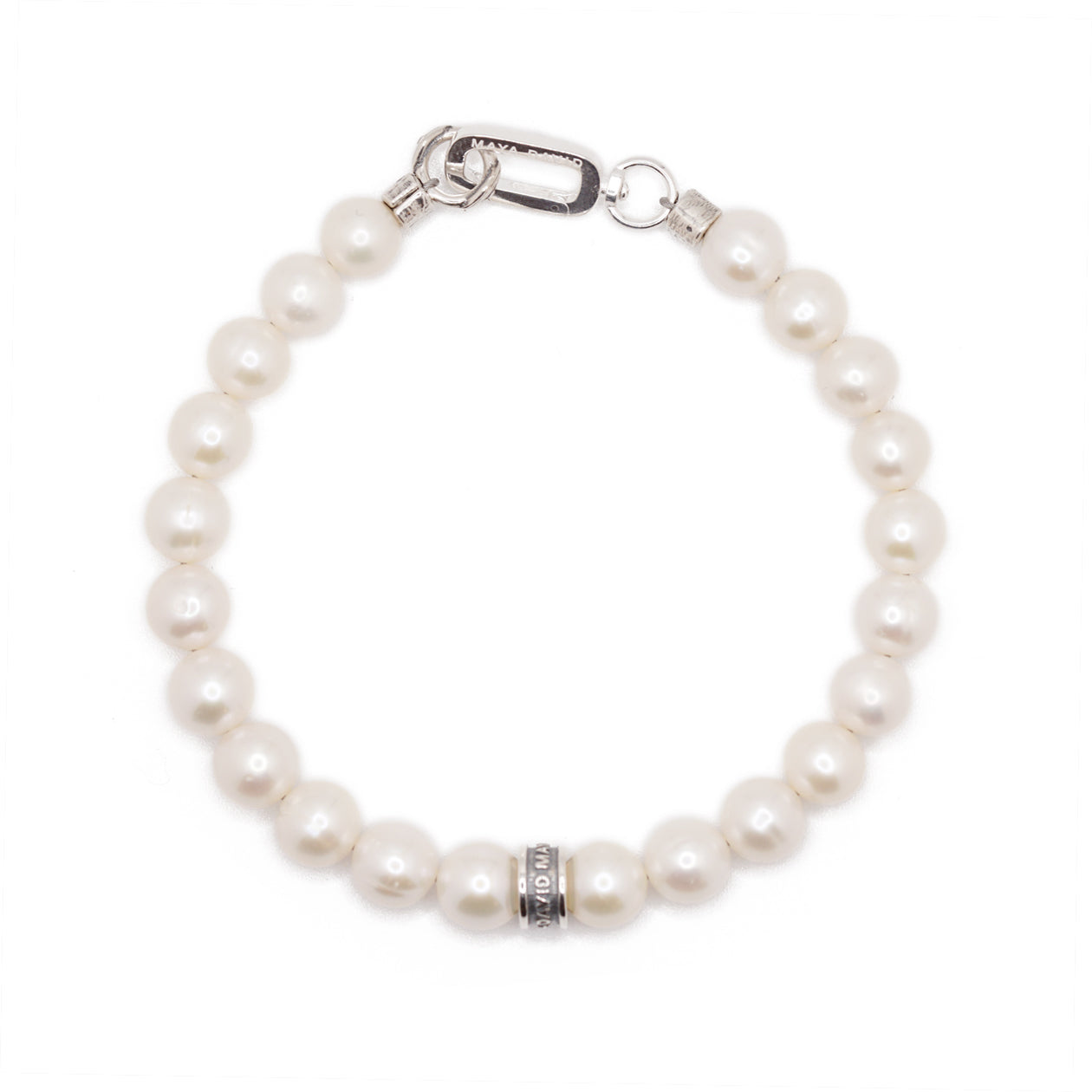 Men's Pearl Bracelet | Sterling Silver