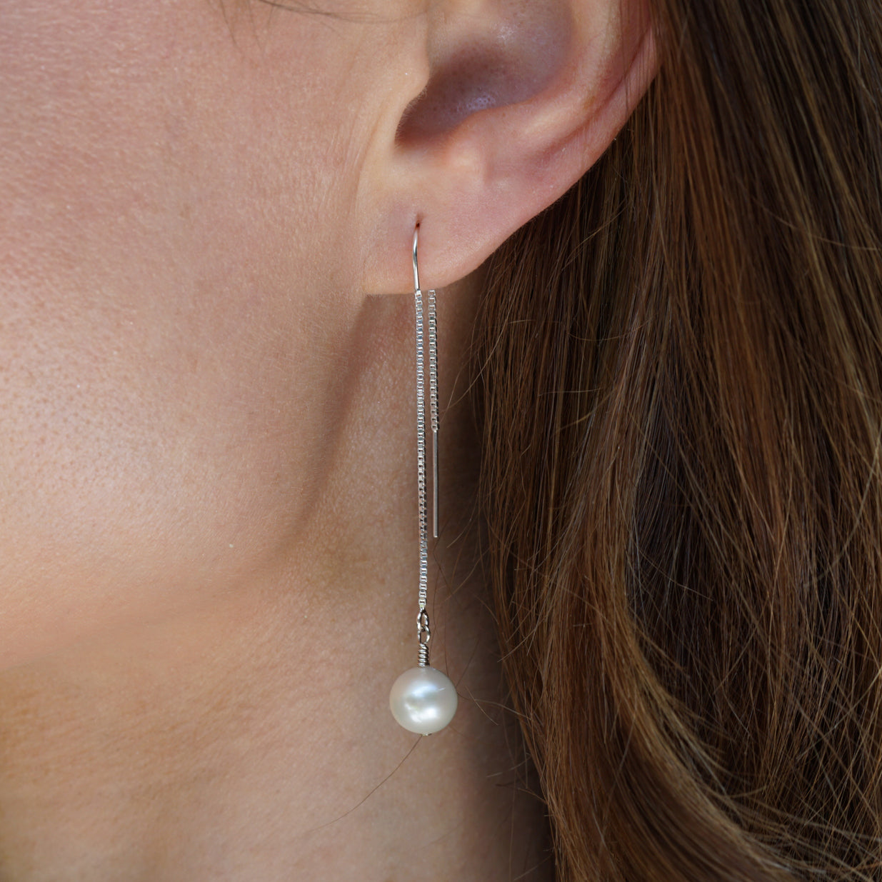 Pearl Drop Earrings | Sterling Silver