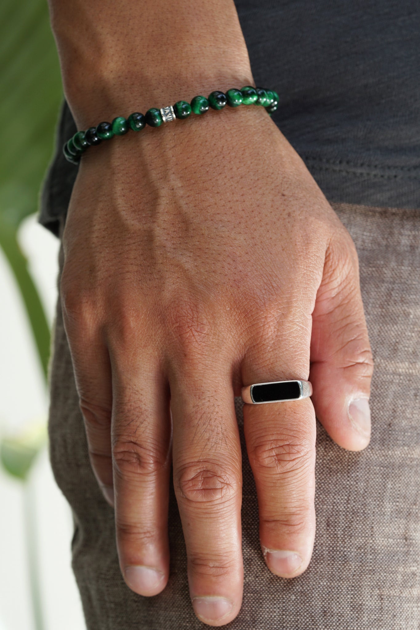 Signature Bracelet | Green Tiger's Eye & Sterling Silver