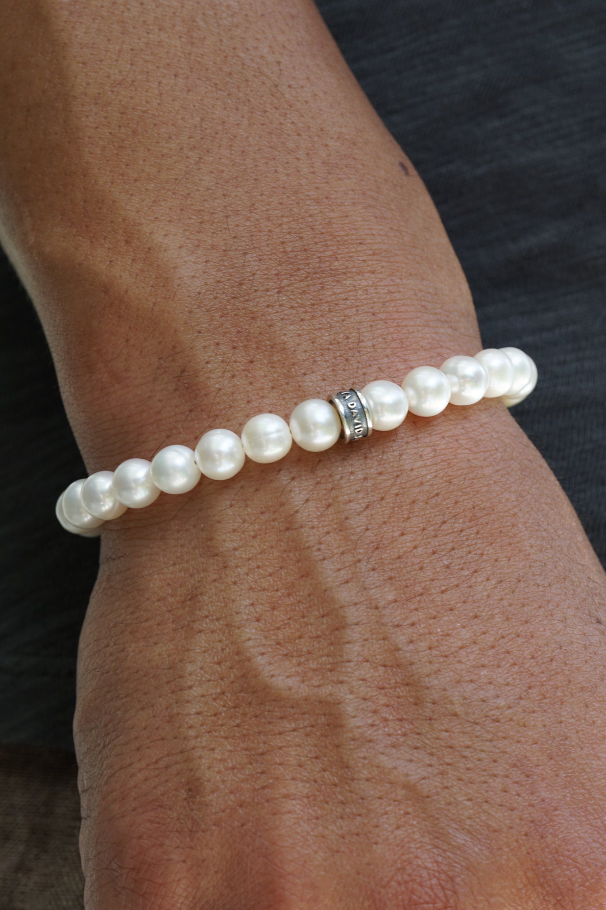 Men's Pearl Bracelet | Sterling Silver