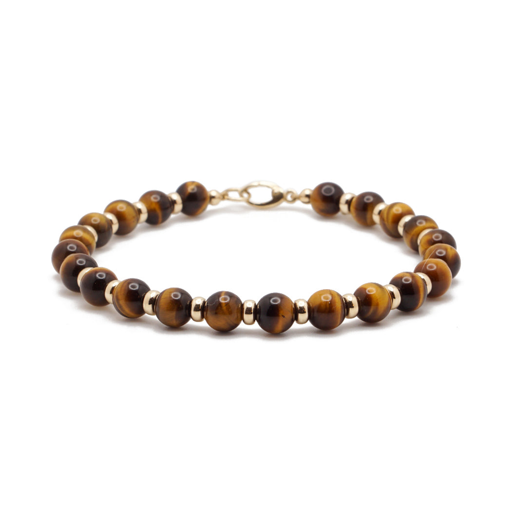 Atlas Bracelet | Tiger's Eye & 14K Gold