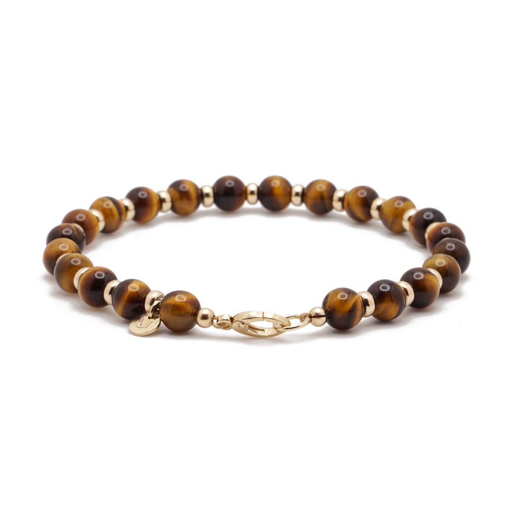 Atlas Bracelet | Tiger's Eye & 14K Gold