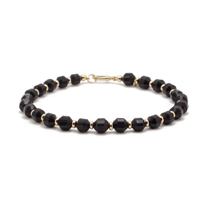 Black Tourmaline | 14K Gold | 6mm