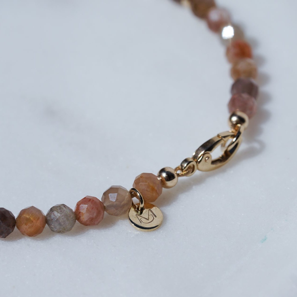 Solara Bracelet | Sunstone & 14K Gold