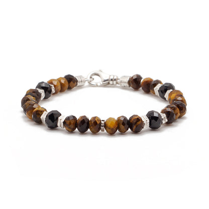 Tiger's Eye & Black Spinel | Sterling Silver | 6mm