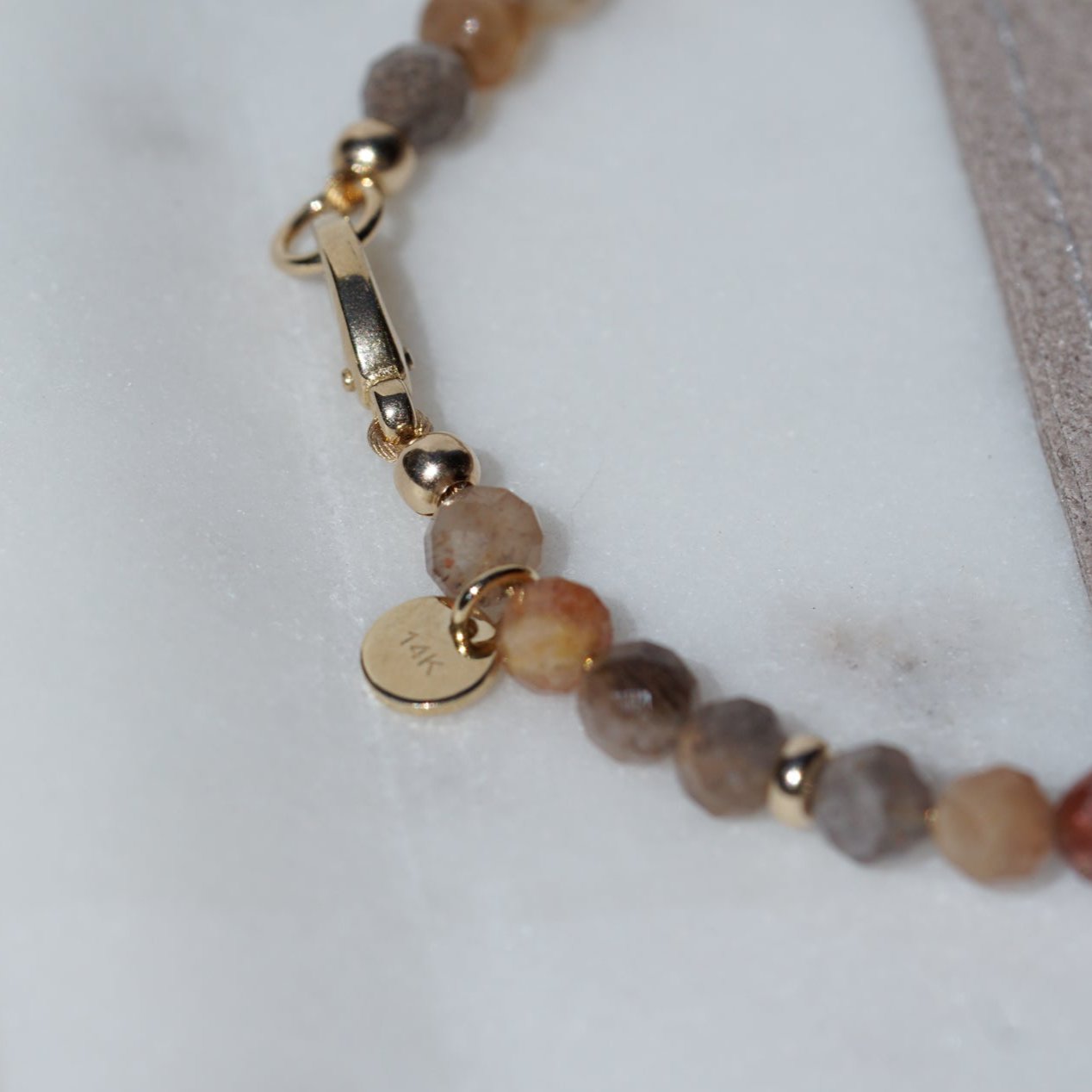 Solara Bracelet | Sunstone & 14K Gold