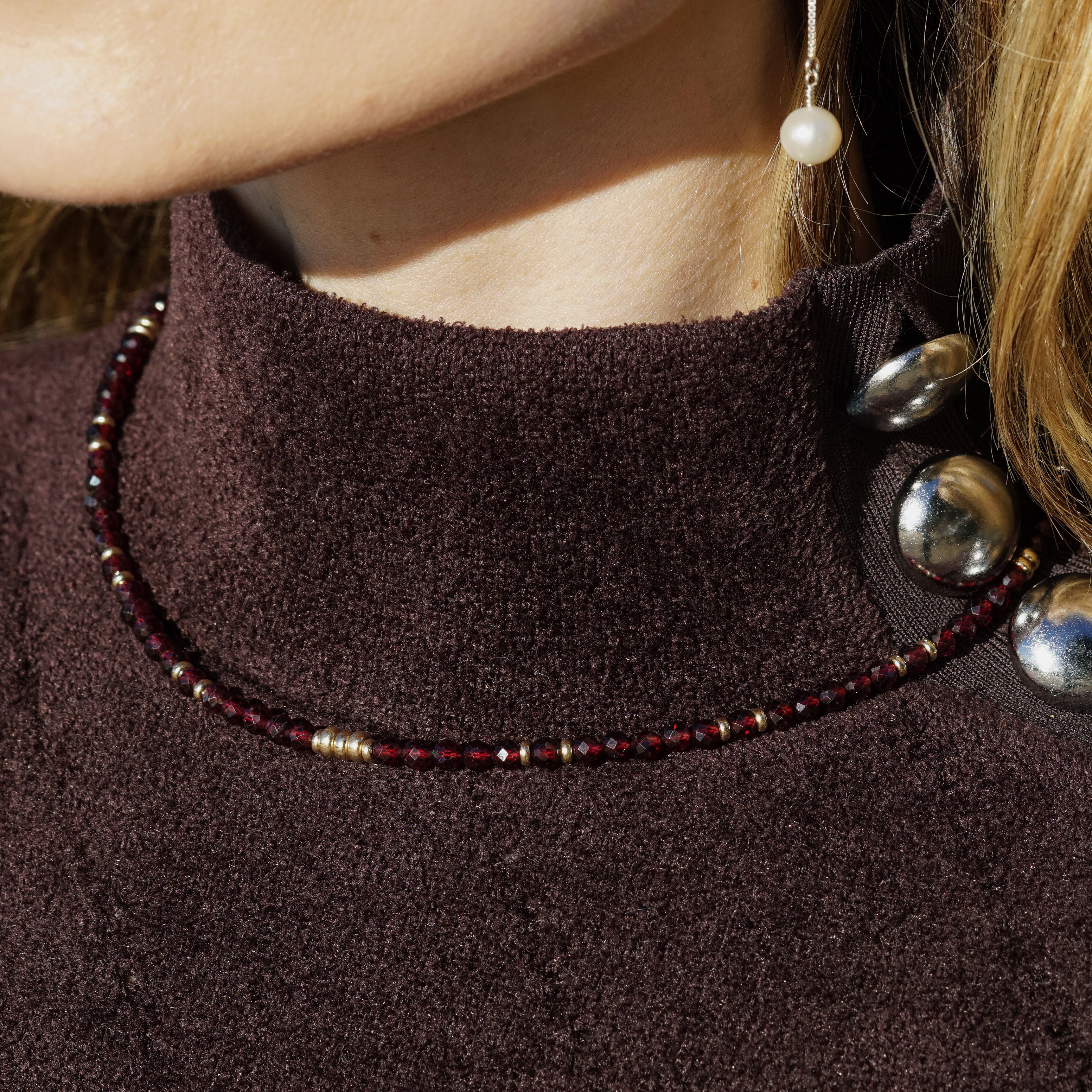 Ember Necklace | Garnet & 14K Gold | 17"