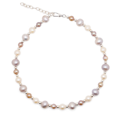 Multi Pearl Necklace | Sterling Silver