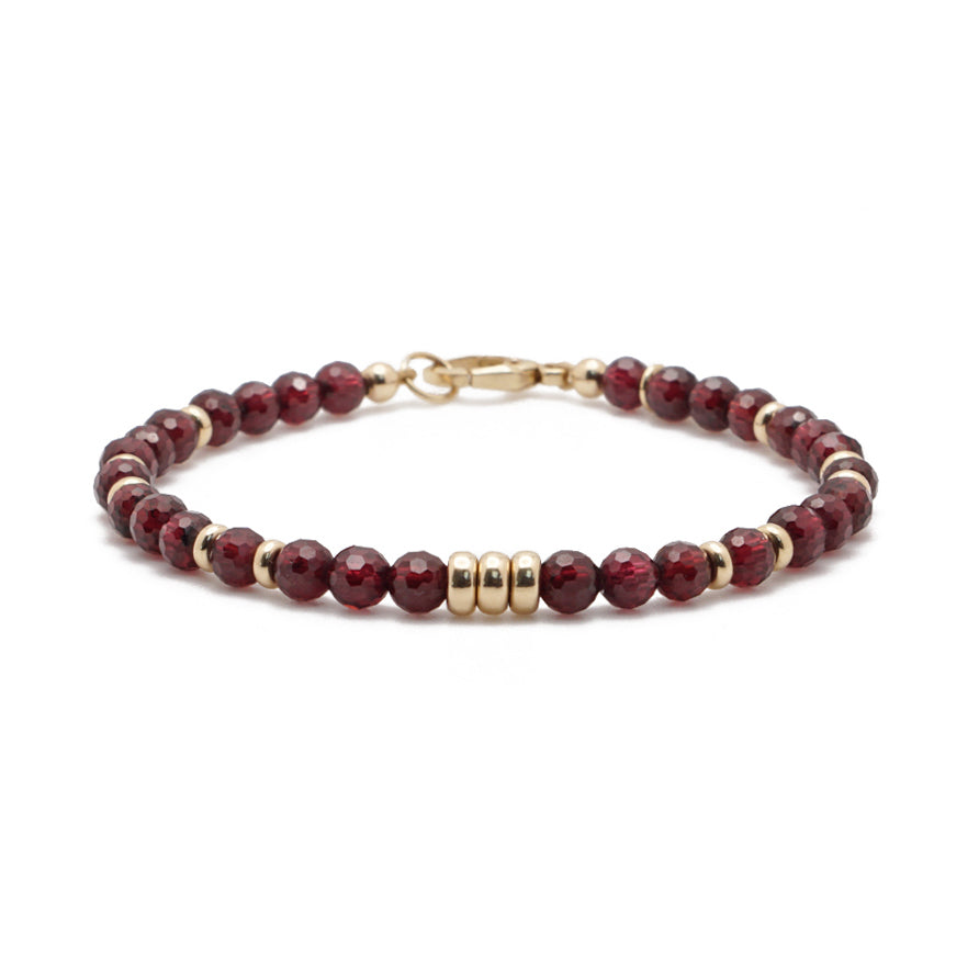 Ember Bracelet | Garnet & 14K Gold