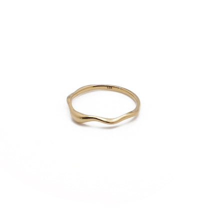 14K Gold Wave Ring