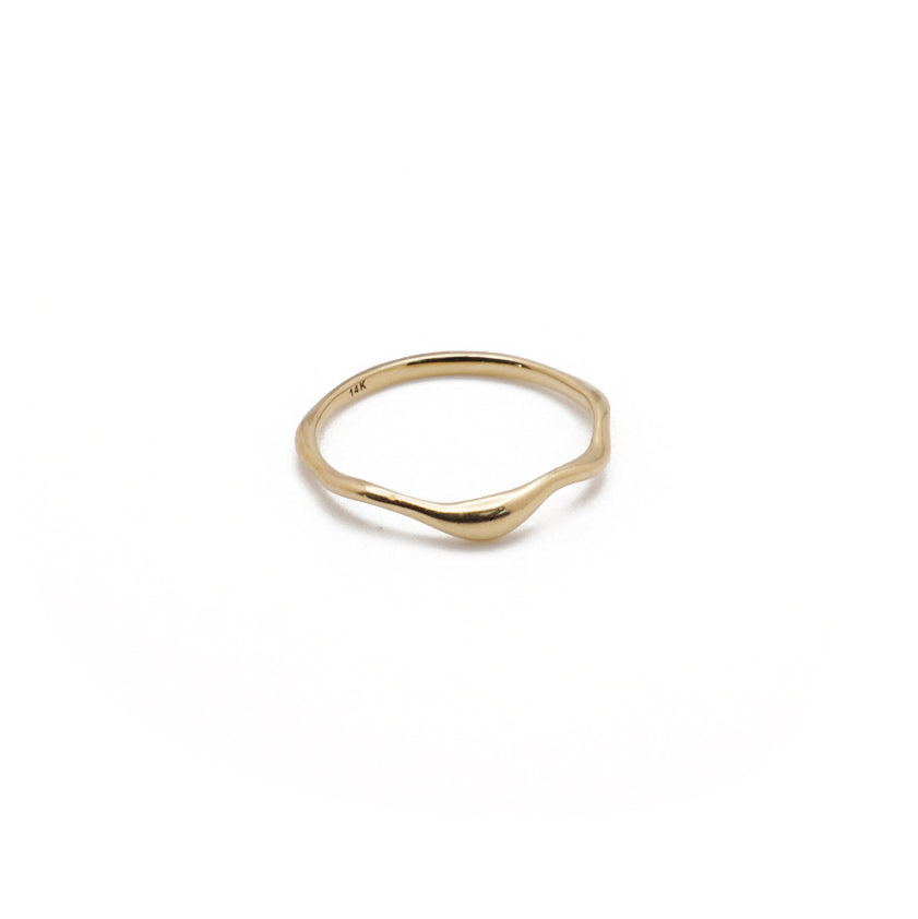 14K Gold Wave Ring