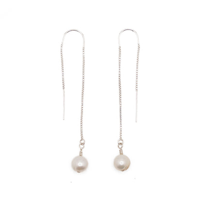 Pearl Drop Earrings | Sterling Silver