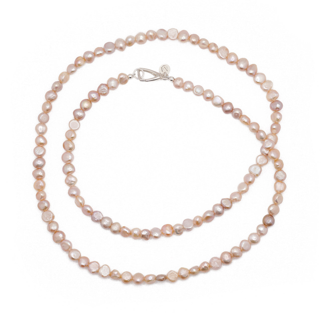 Organic Pearl Necklace | Sterling Silver