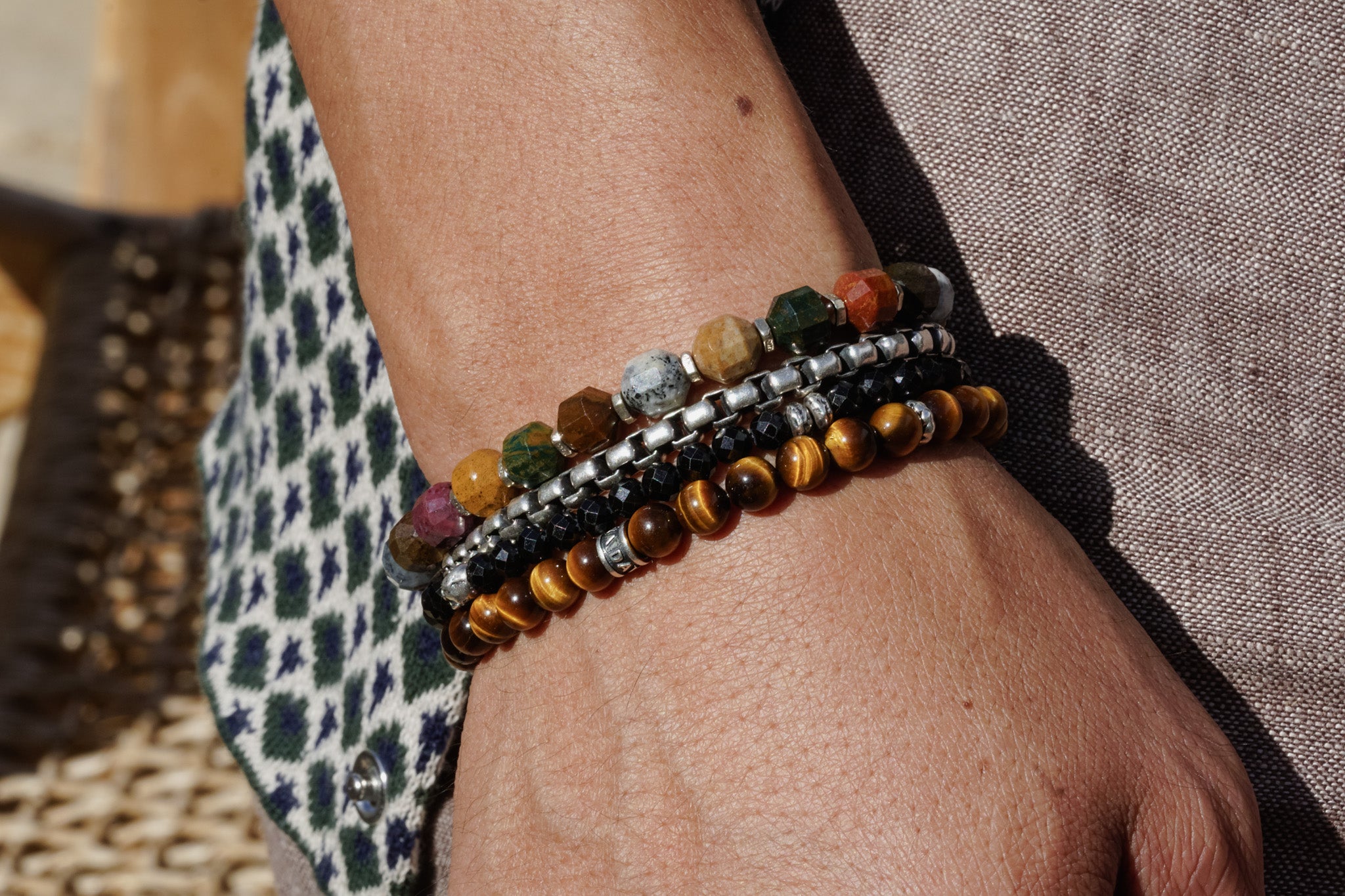 Voyager Bracelet | Ocean Jasper & Sterling Silver