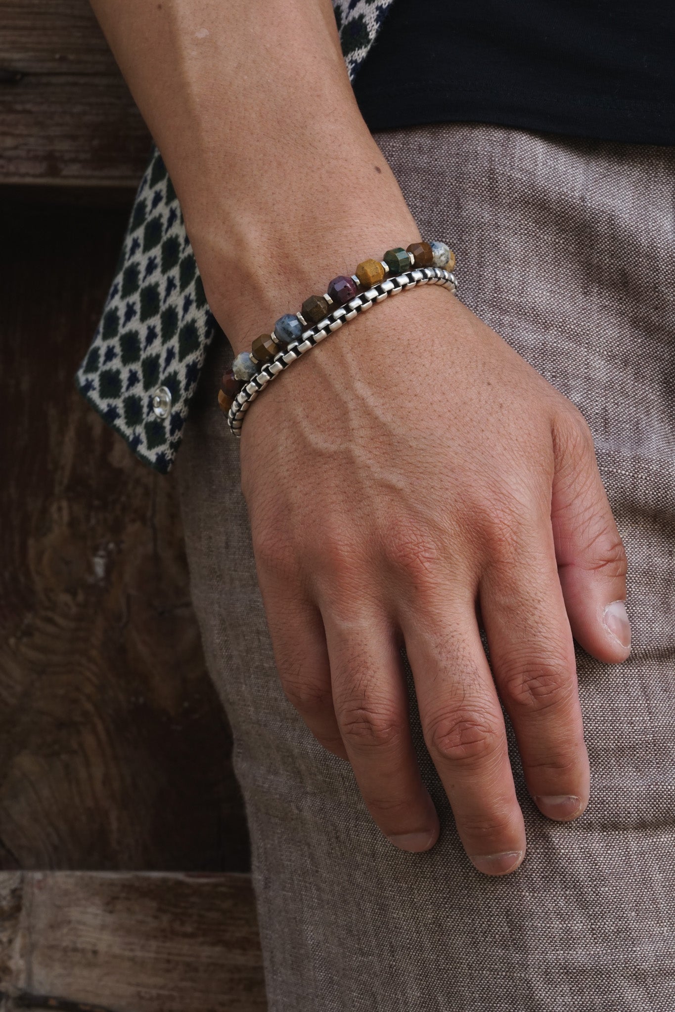 Voyager Bracelet | Ocean Jasper & Sterling Silver