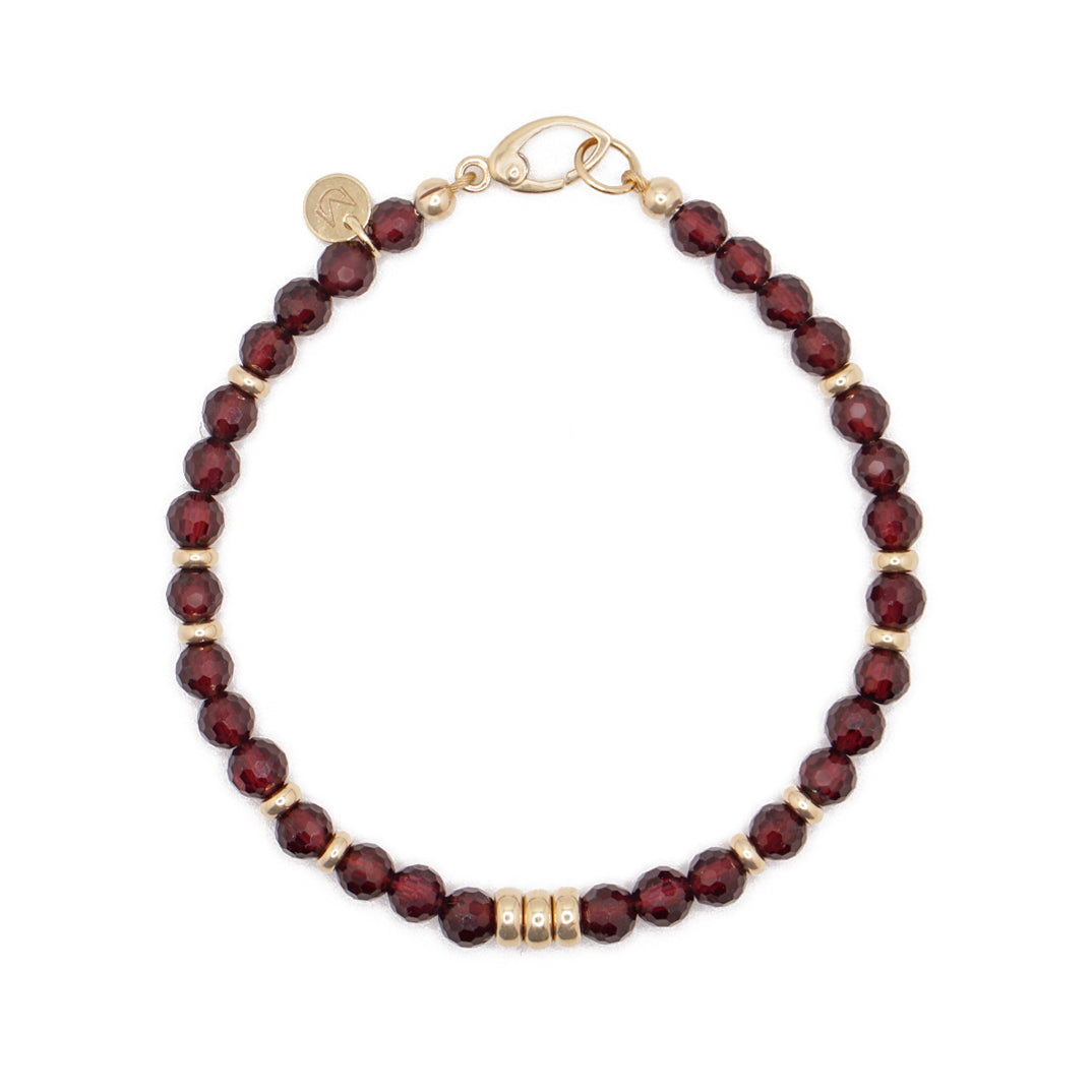 Ember Bracelet | Garnet & 14K Gold