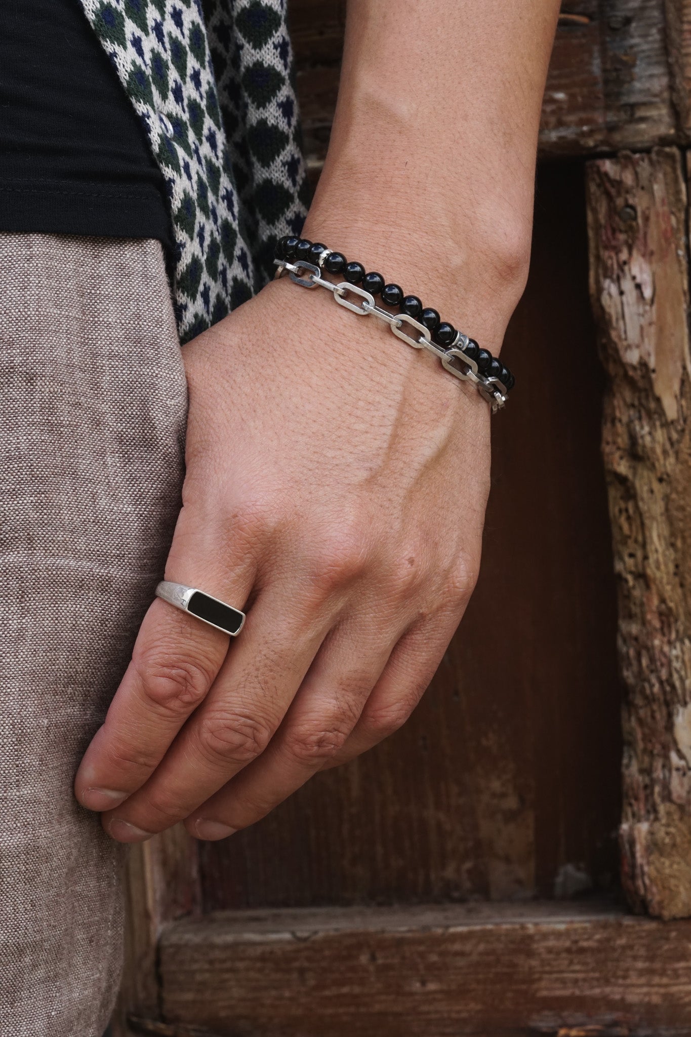 Signature Bracelet | Onyx & Sterling Silver