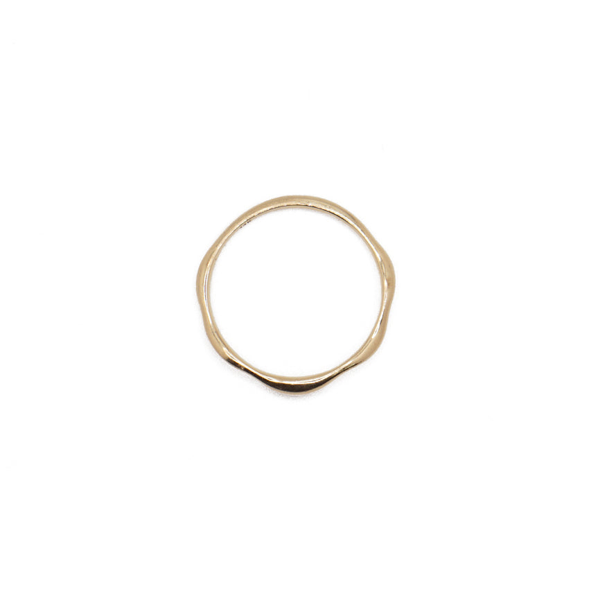 14K Gold Wave Ring