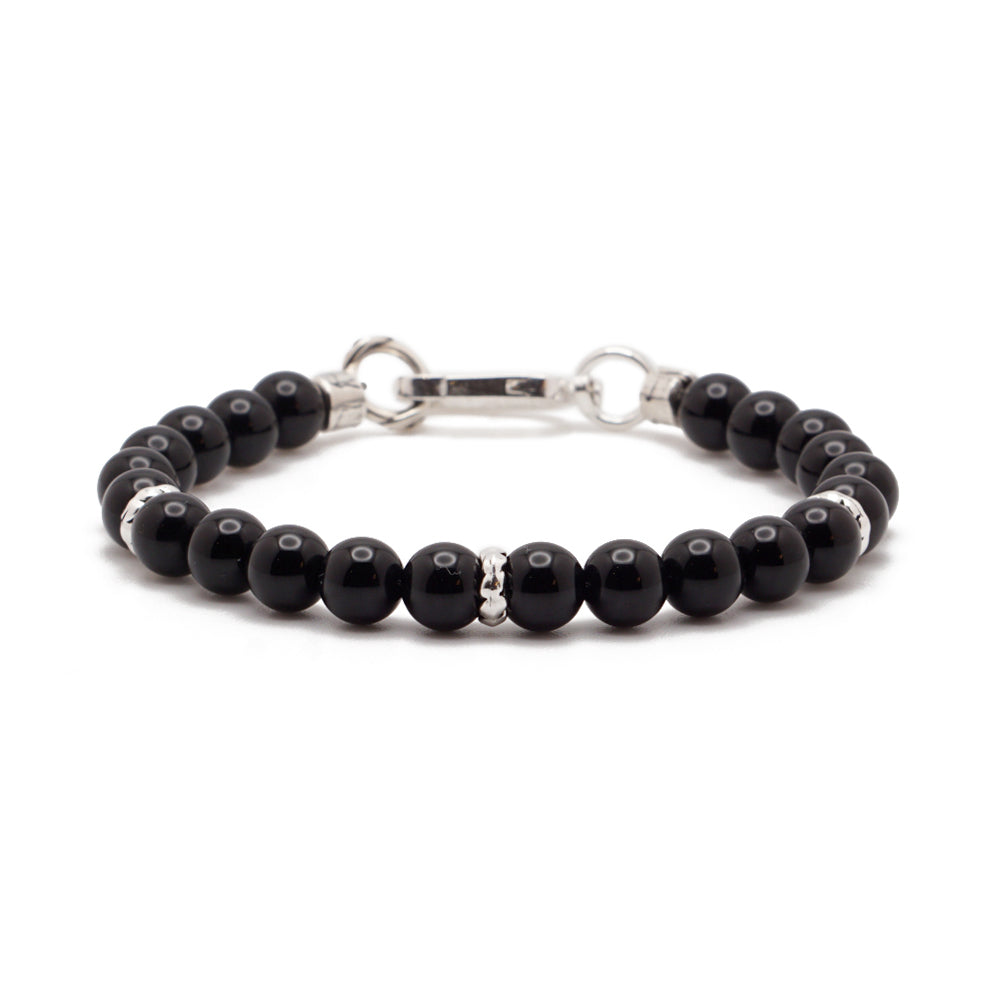 Refined Signature Bracelet | Onyx & Sterling Silver