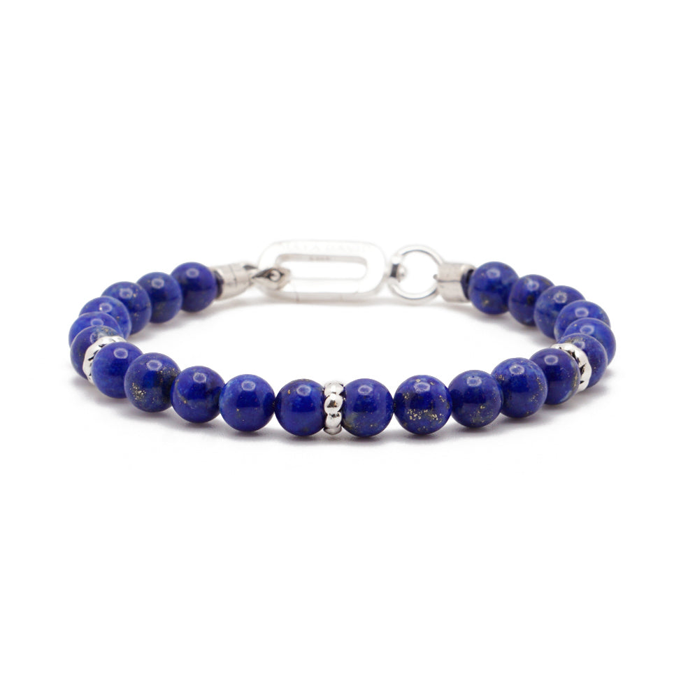 Refined Signature Bracelet | Lapis Lazuli & Sterling Silver