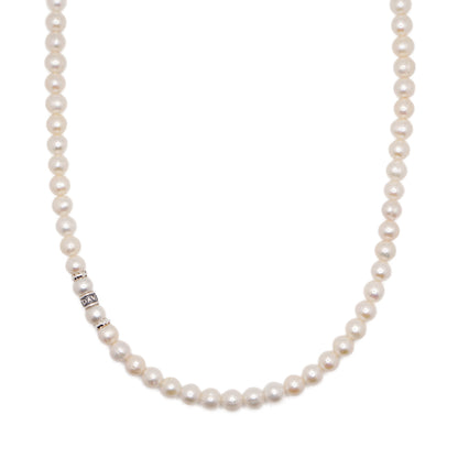 Men's Pearl Necklace | Sterling Silver