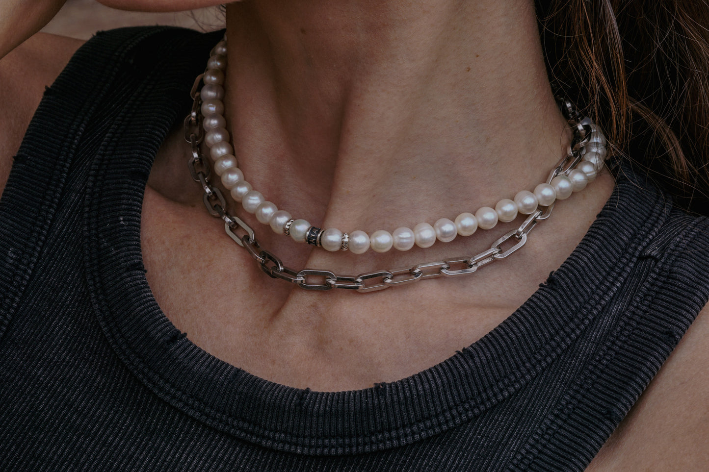 Freshwater Pearl Necklace | Sterling Silver