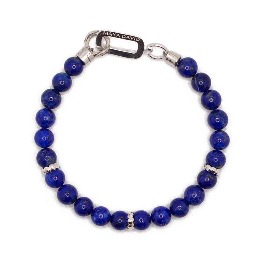 Refined Signature Bracelet | Lapis Lazuli & Sterling Silver