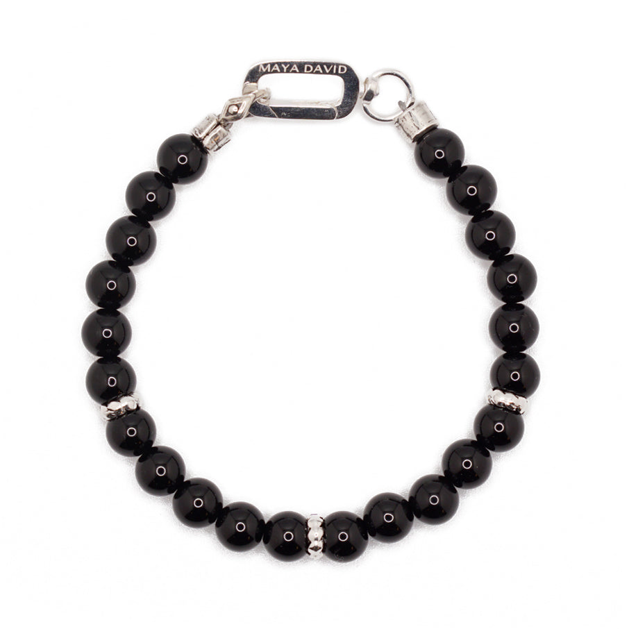 Refined Signature Bracelet | Onyx & Sterling Silver