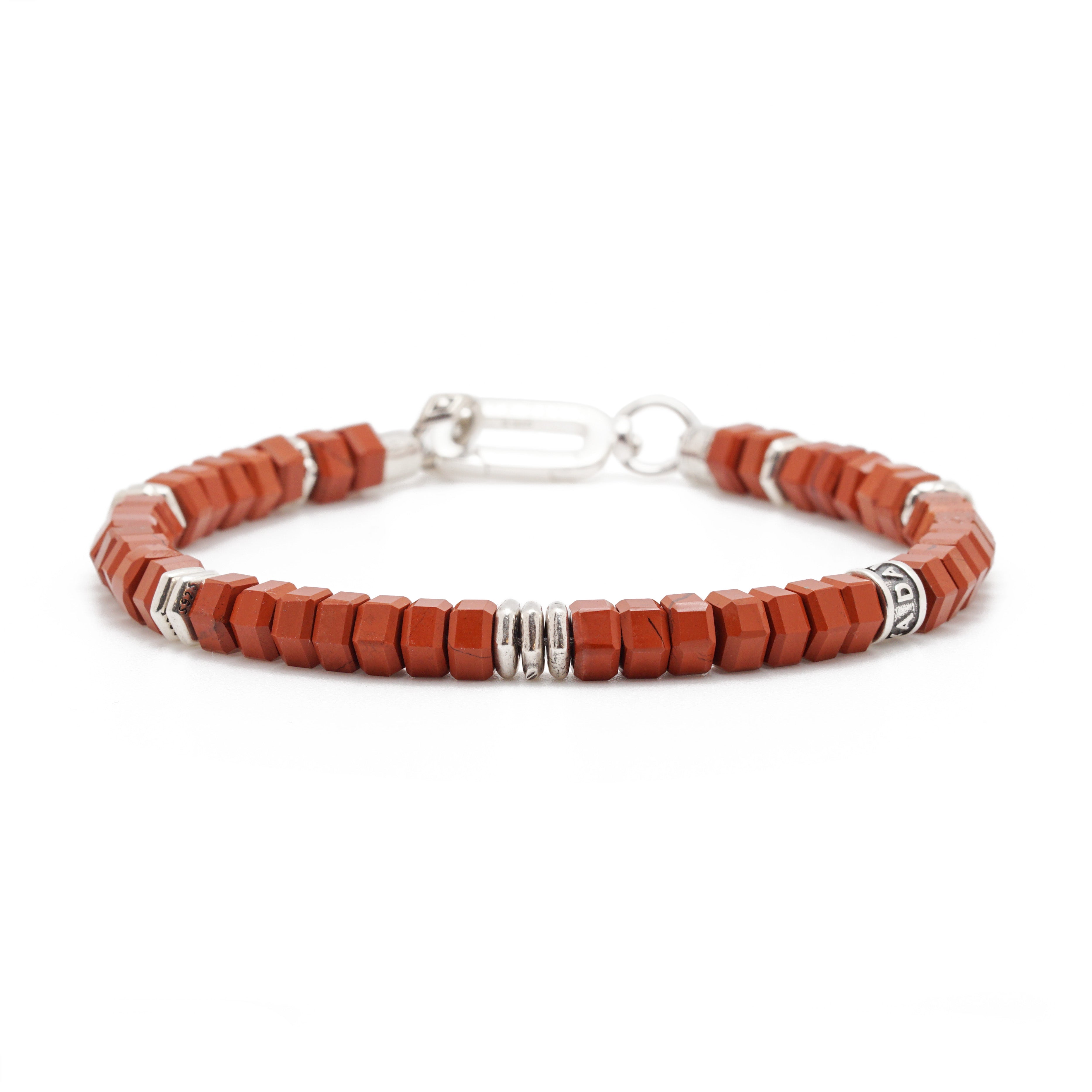Verge Bracelet | Red Jasper & Sterling Silver