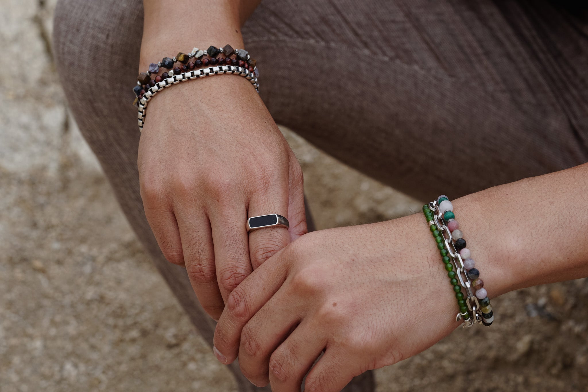 Signature Slim Bracelet | Jade & Sterling Silver
