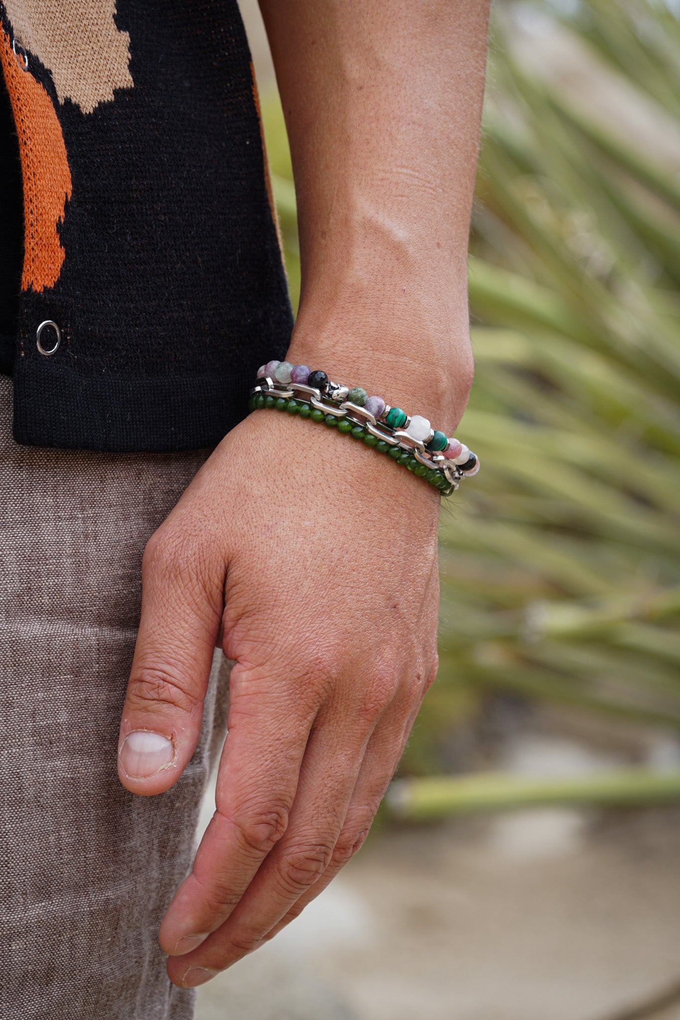 Signature Slim Bracelet | Jade & Sterling Silver