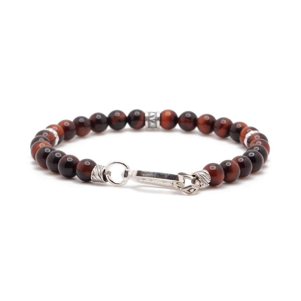 Signature Bracelet | Red Tiger's Eye & Sterling Silver