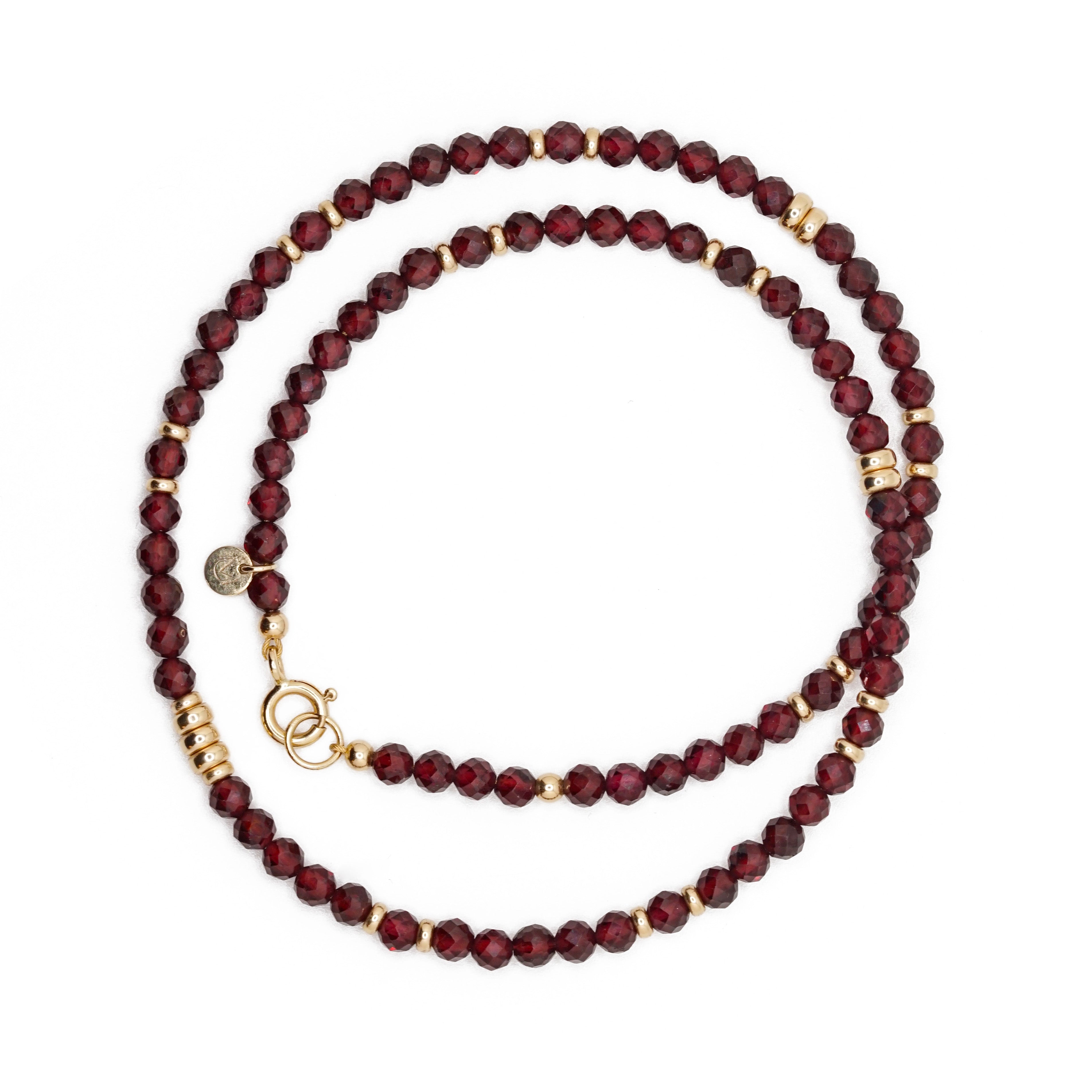 Ember Necklace | Garnet & 14K Gold | 17"
