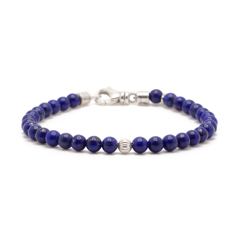 Refined Slim Bracelet | Lapis Lazuli & Sterling Silver