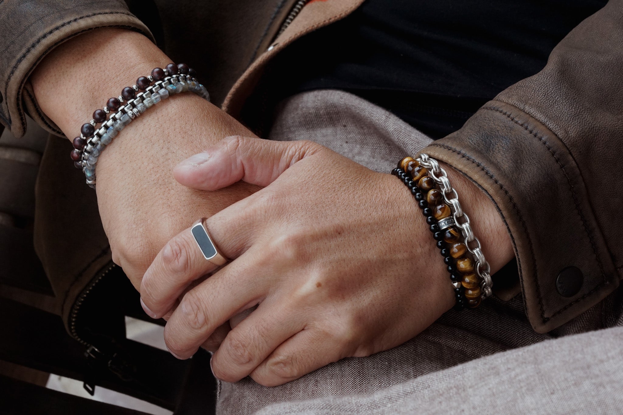 Phantom Ice Bracelet | Labradorite, Skull & Sterling Silver