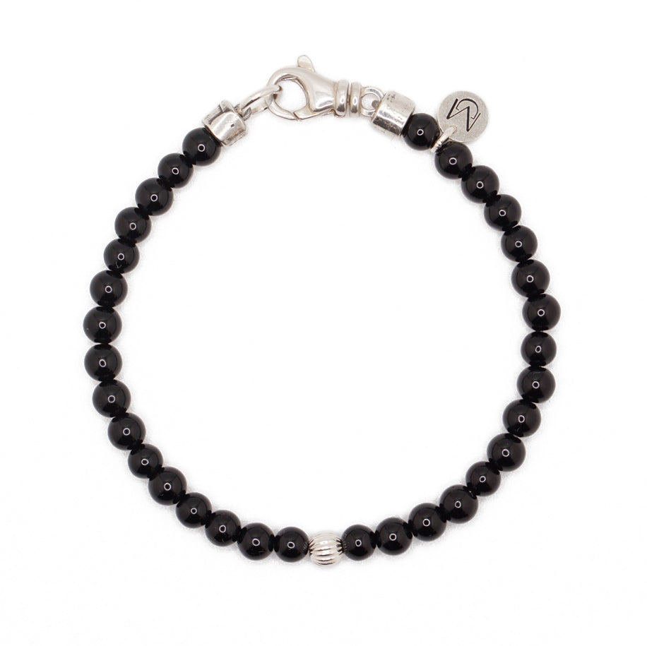 Refined Slim Bracelet | Onyx & Sterling Silver