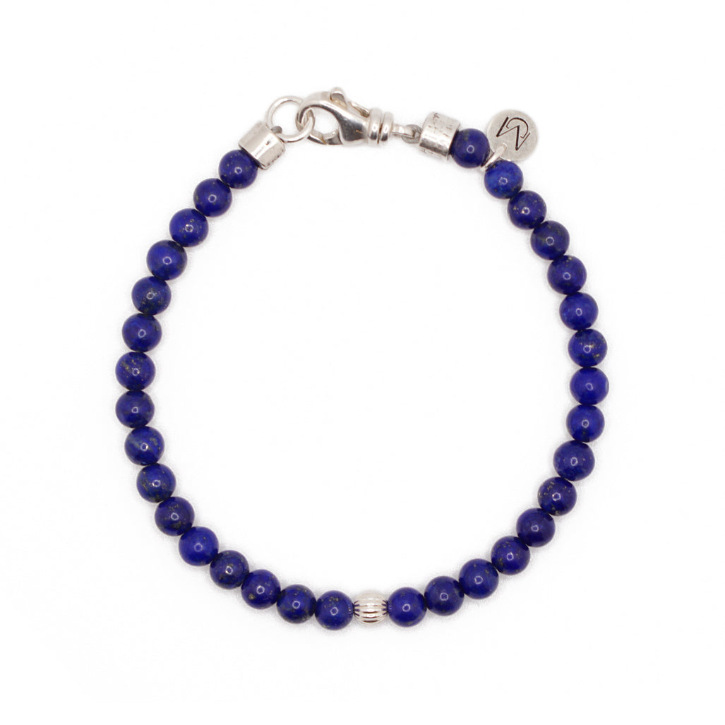 Refined Slim Bracelet | Lapis Lazuli & Sterling Silver