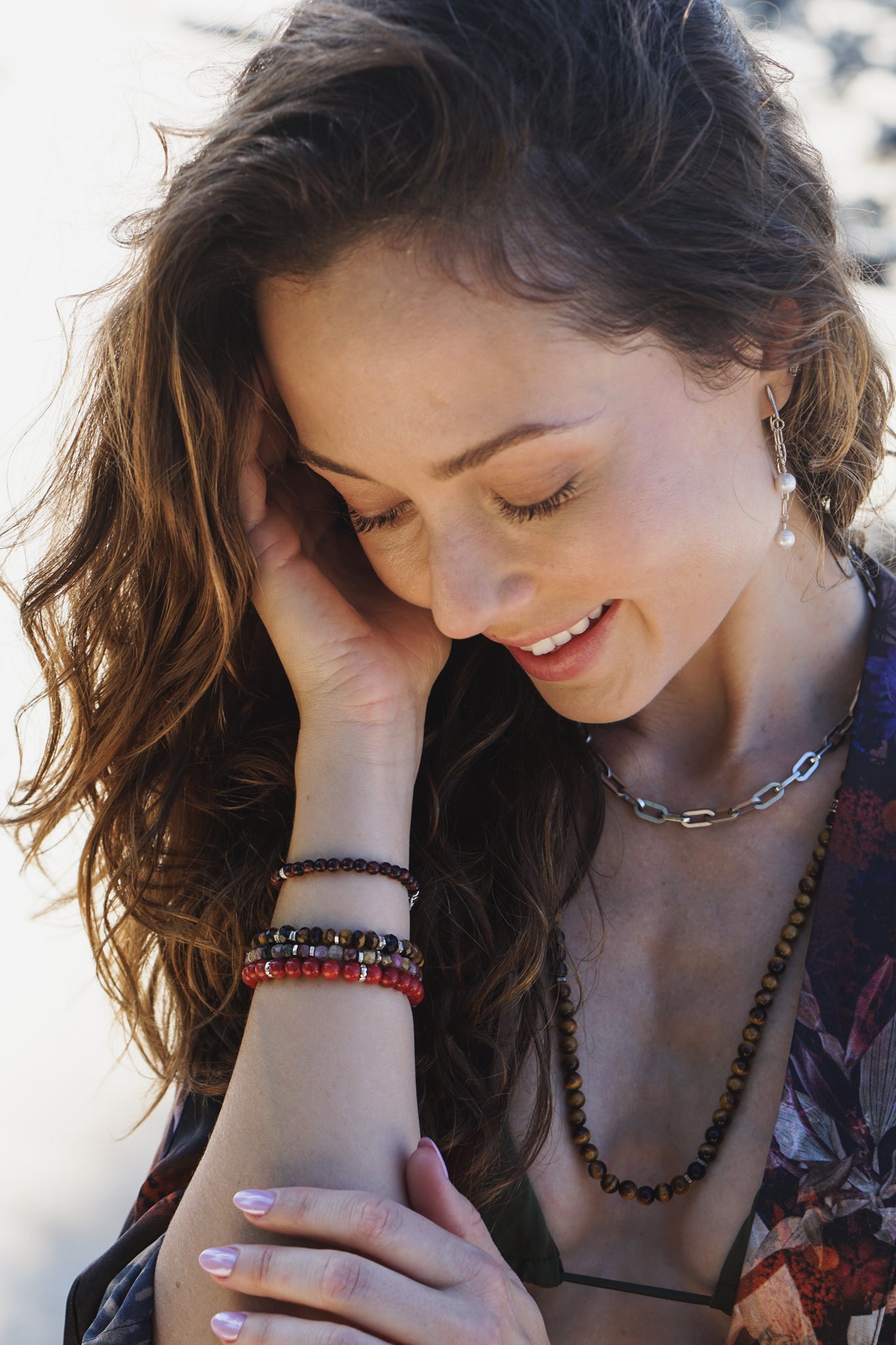 Refined Signature Bracelet | Red Coral & Sterling Silver